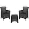 Flash Furniture Rattan Chair/Table Set, Gray, Dark Gray Seat, Gray Back, Plastic, Resin Seat DAD-SF3-2P-SET-GG - alternate 6